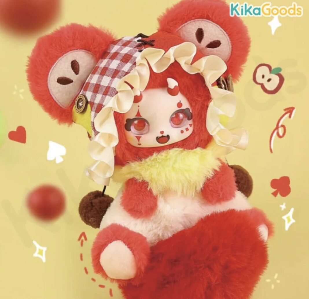 A close-up studio product photograph of a bright red Boboco 